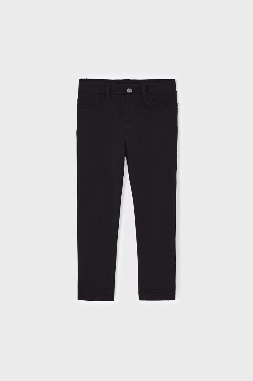 Mayoral pantaloni copii culoarea negru neted - Pled.ro