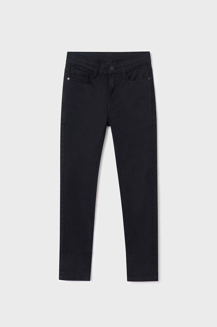 Mayoral pantaloni copii slim fit culoarea negru neted - Pled.ro