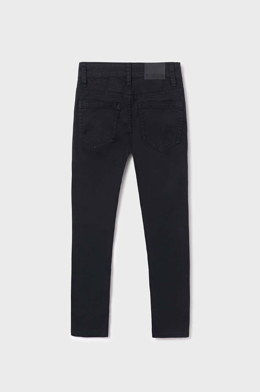 Mayoral pantaloni copii slim fit culoarea negru neted - Pled.ro