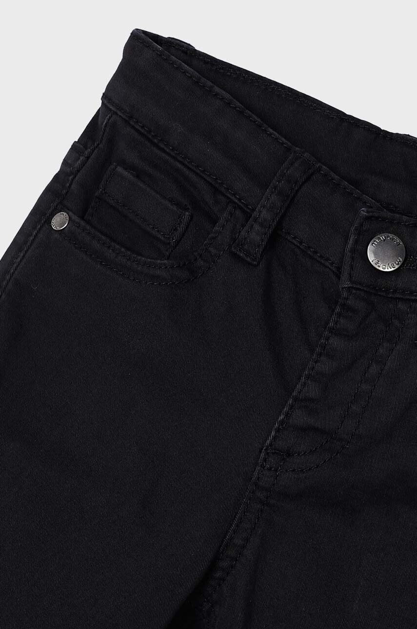 Mayoral pantaloni copii slim fit culoarea negru neted - Pled.ro