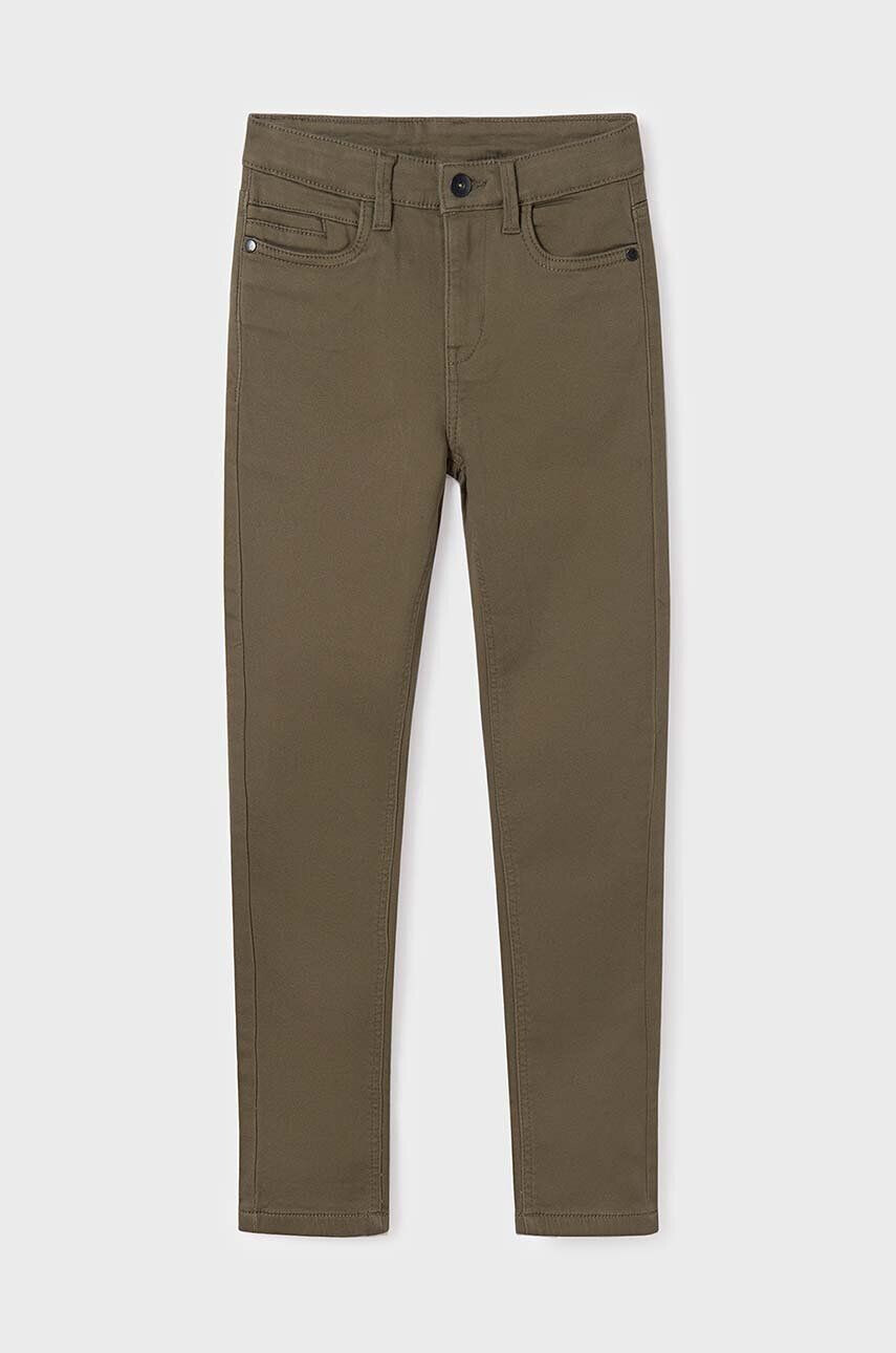 Mayoral pantaloni copii soft culoarea verde neted - Pled.ro