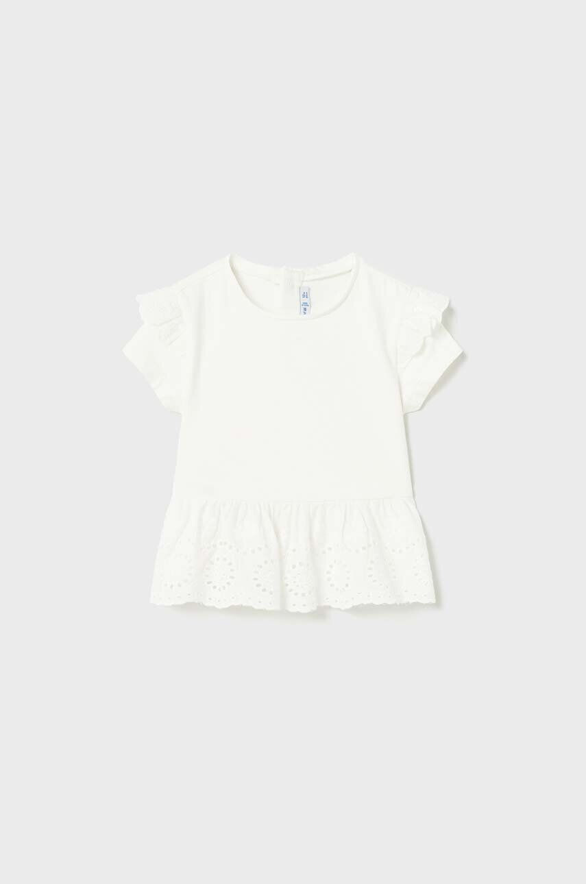 Mayoral tricou bebe culoarea alb - Pled.ro