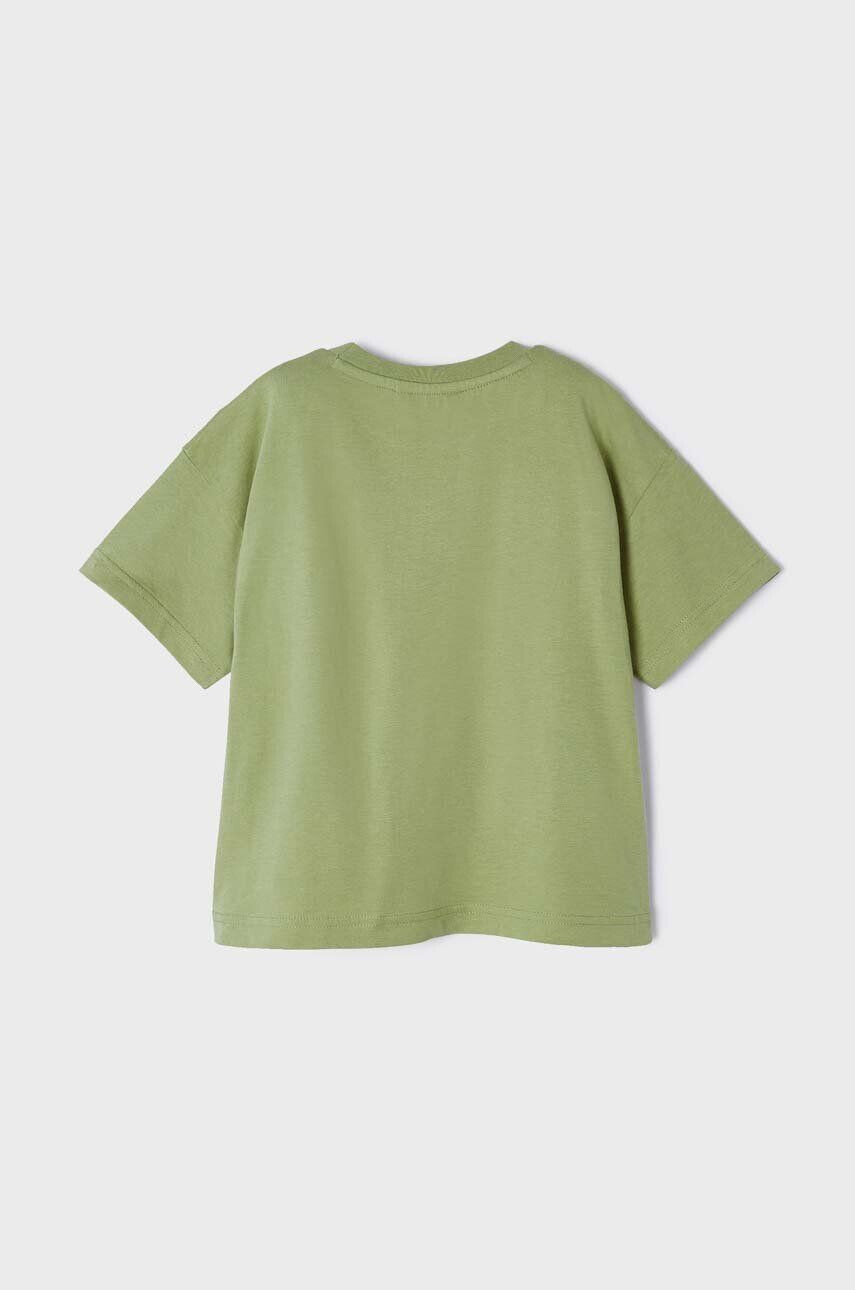 Mayoral tricou de bumbac pentru copii culoarea verde cu imprimeu - Pled.ro