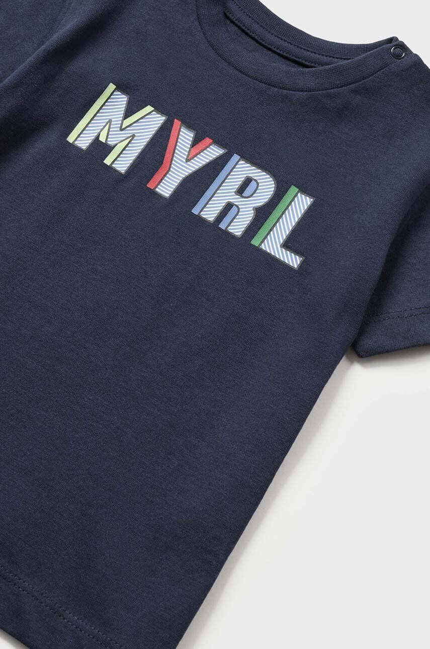 Mayoral tricou de bumbac pentru copii culoarea albastru marin cu imprimeu - Pled.ro