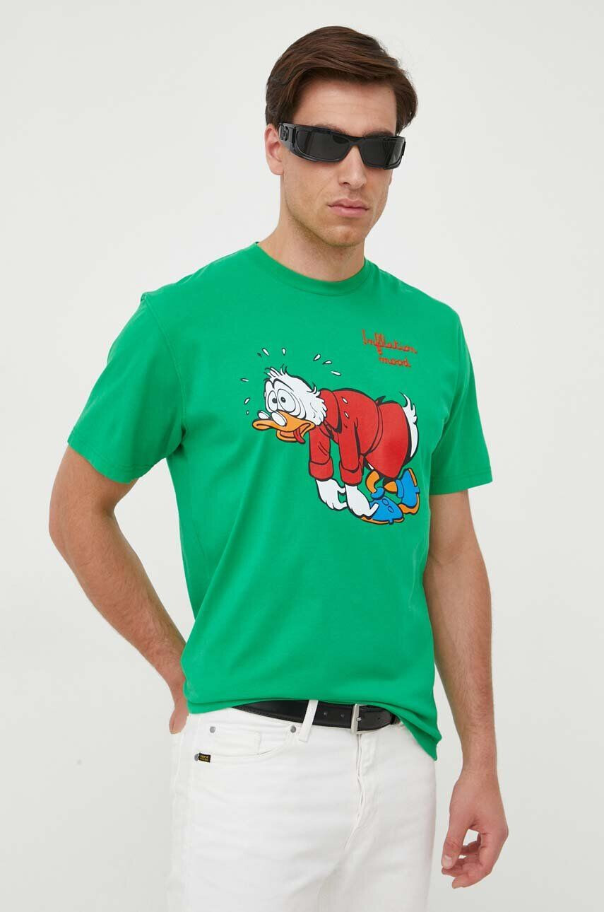 MC2 Saint Barth tricou din bumbac culoarea verde cu imprimeu - Pled.ro