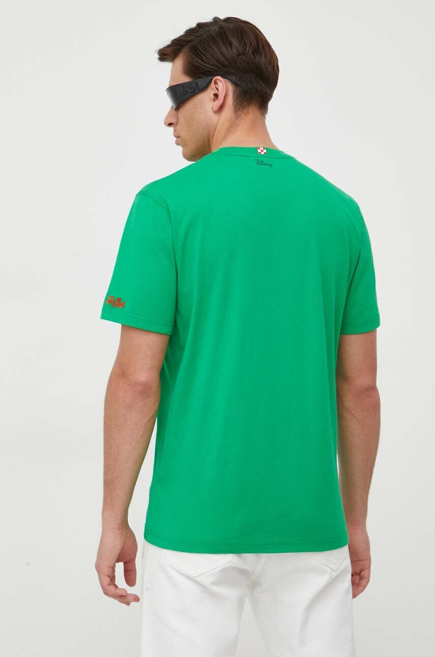 MC2 Saint Barth tricou din bumbac culoarea verde cu imprimeu - Pled.ro