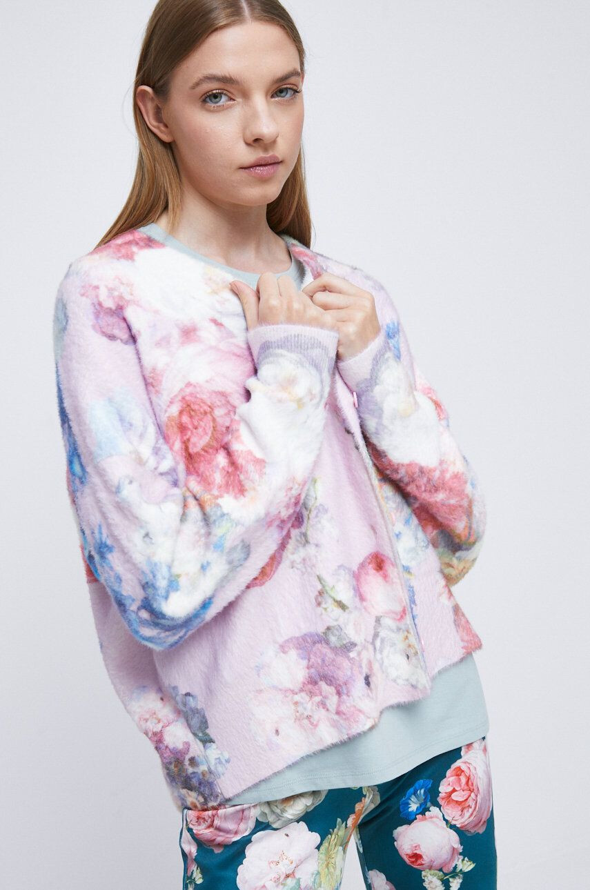 Medicine cardigan femei culoarea roz - Pled.ro