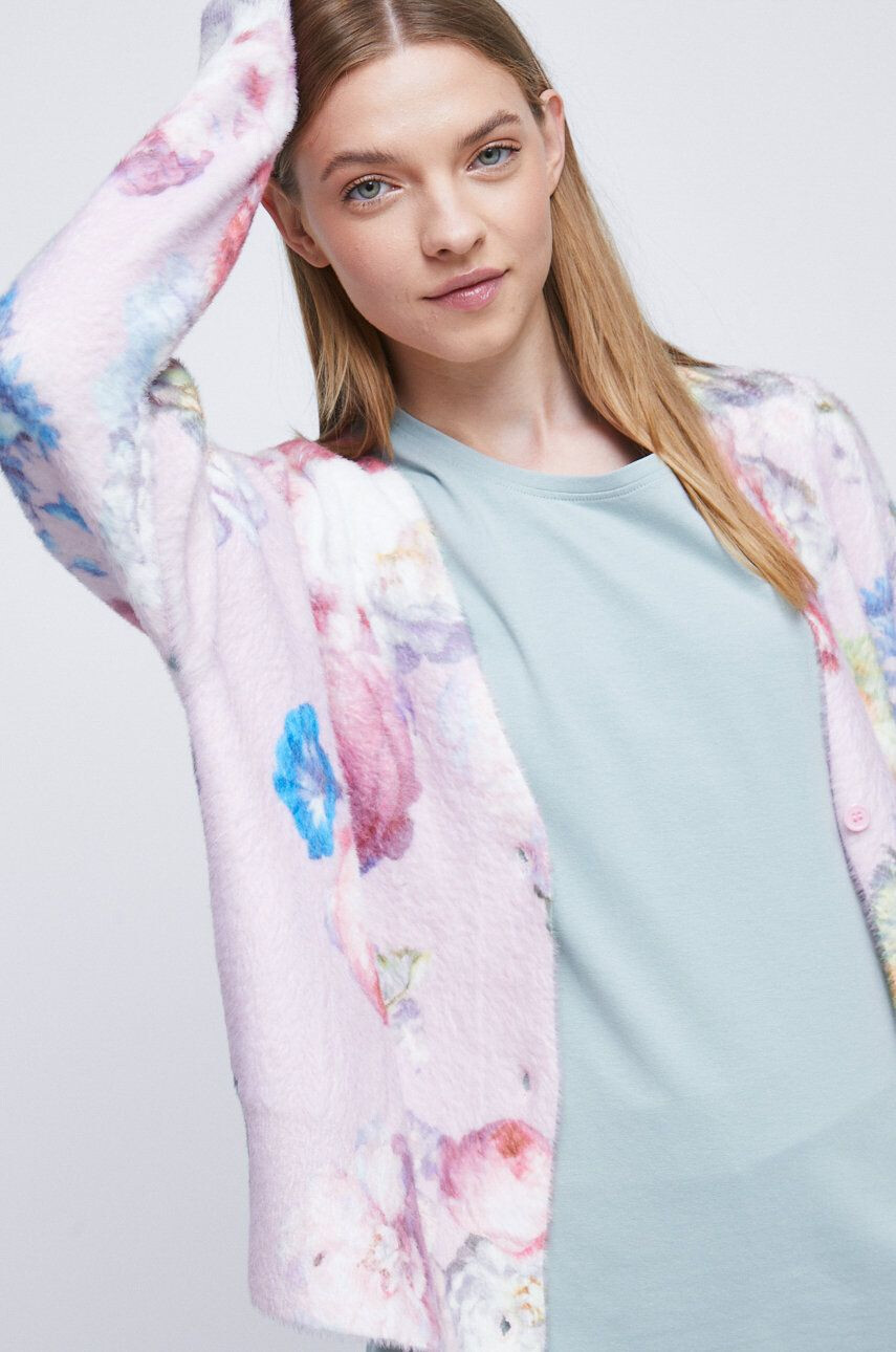 Medicine cardigan femei culoarea roz - Pled.ro