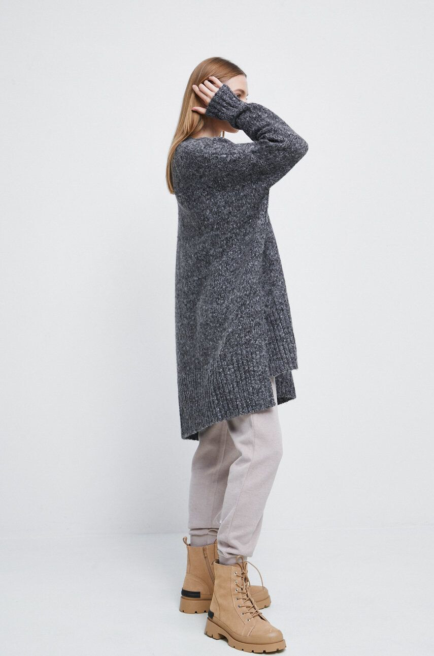 Medicine cardigan femei culoarea gri - Pled.ro