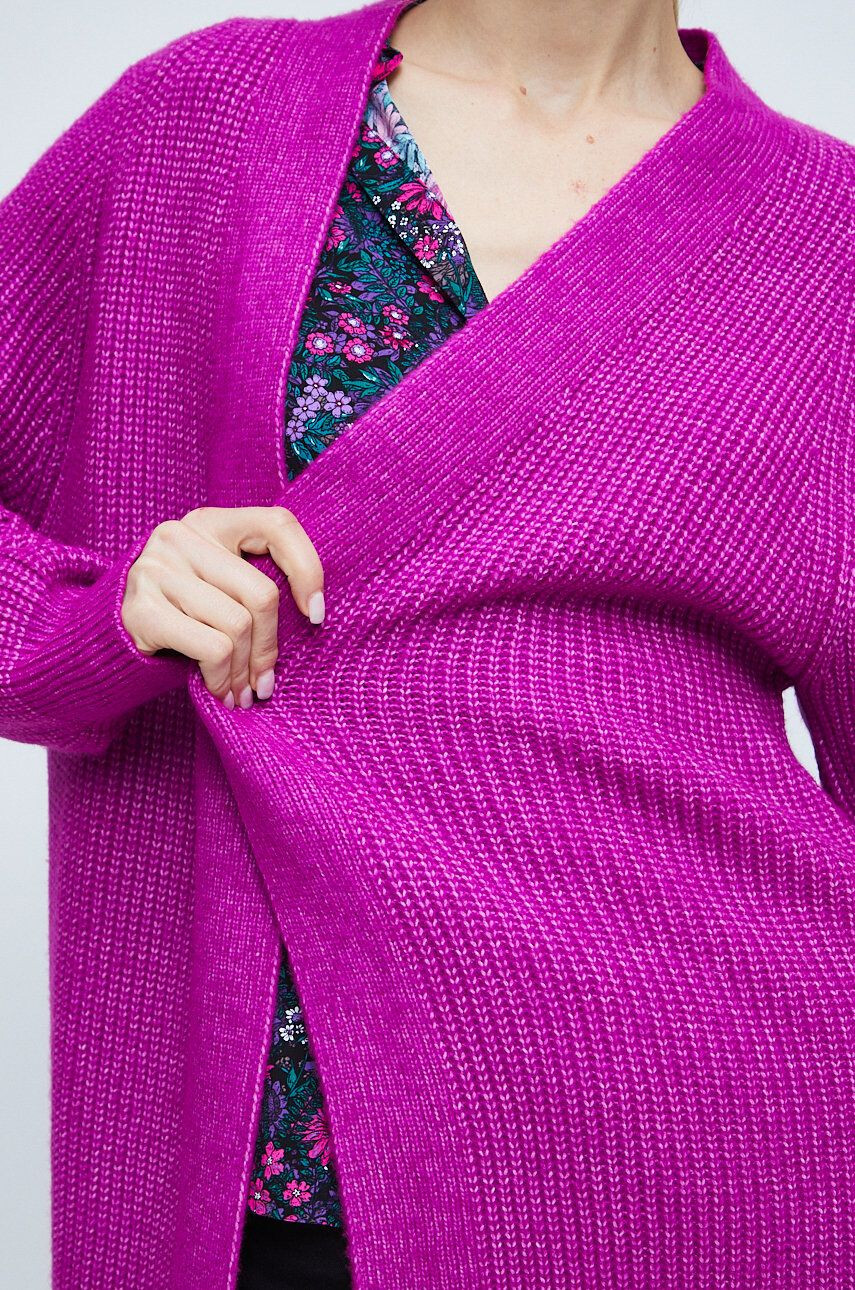 Medicine cardigan din amestec de lana femei culoarea violet - Pled.ro