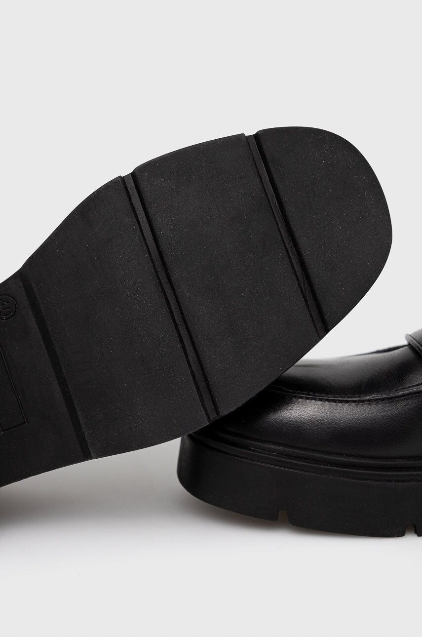 Medicine mocasini de piele femei culoarea negru cu platforma - Pled.ro