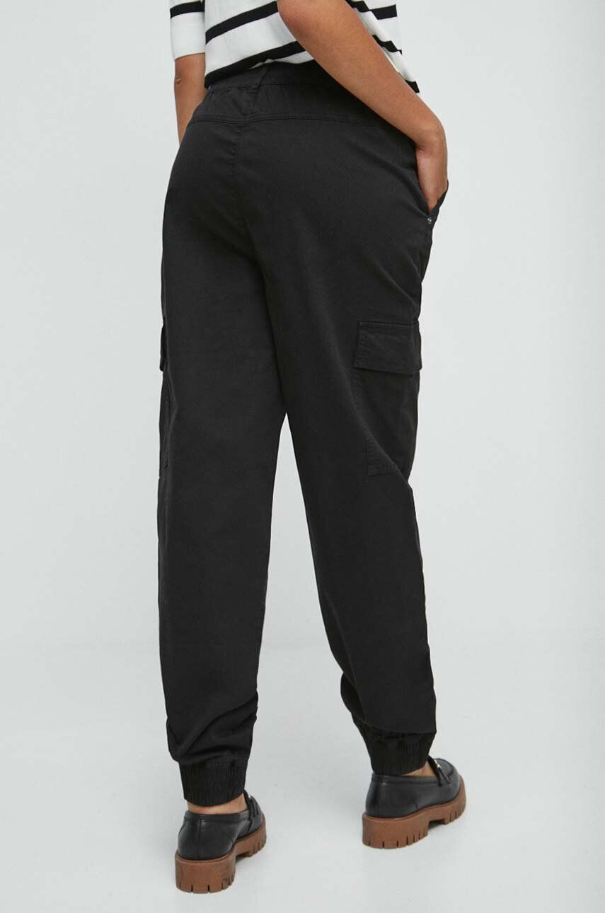 Medicine pantaloni femei culoarea negru medium waist - Pled.ro