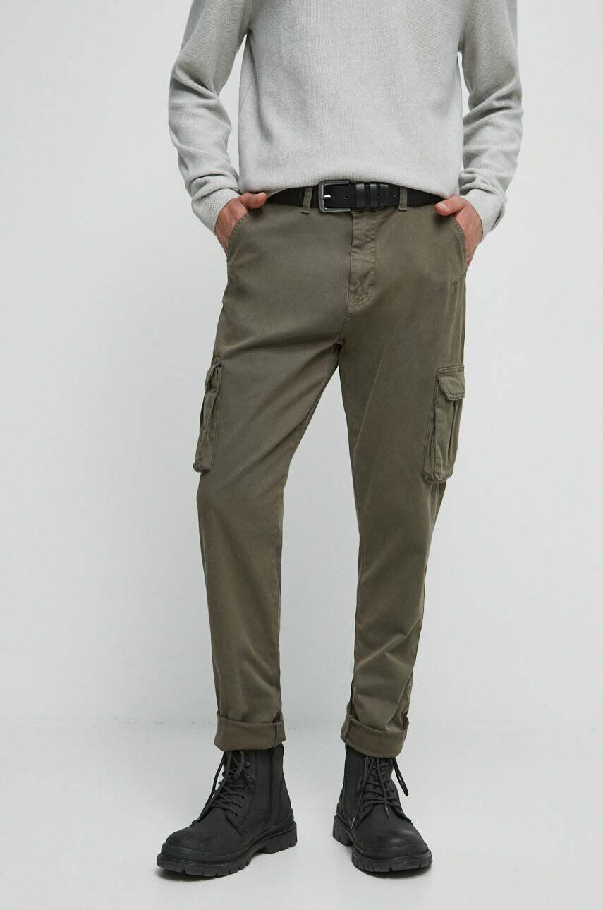 Medicine pantaloni barbati culoarea verde drept - Pled.ro