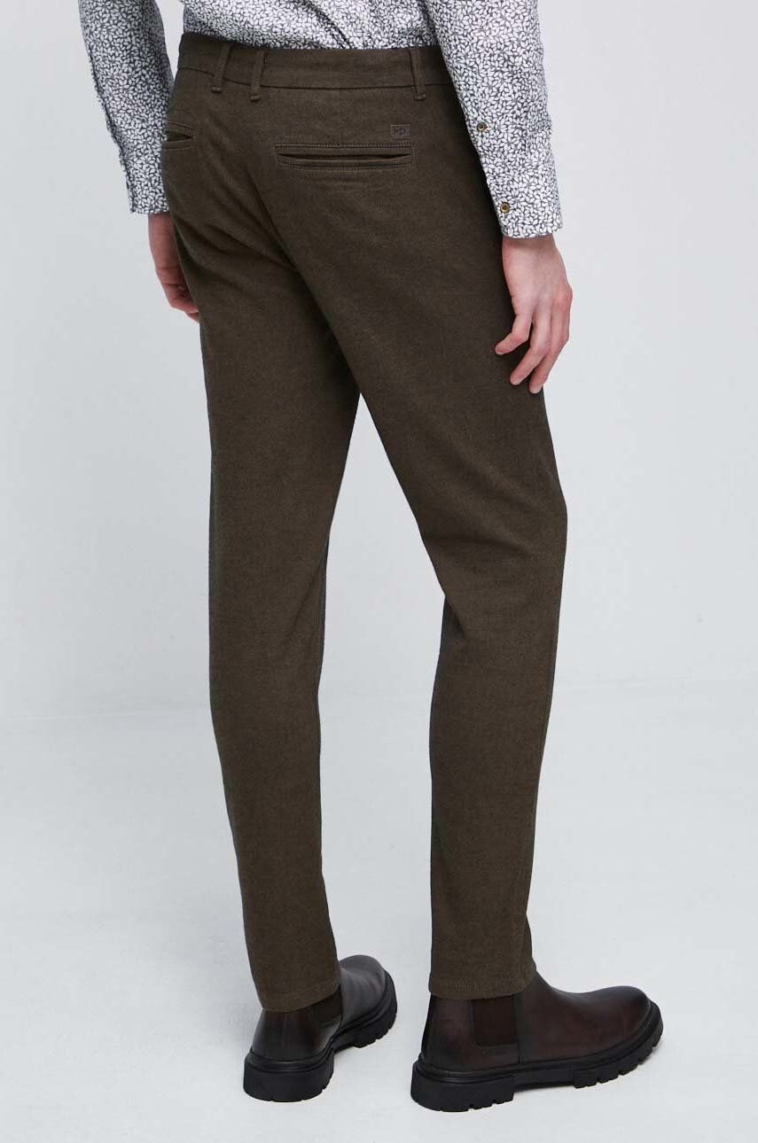 Medicine pantaloni barbati culoarea maro cu fason chinos - Pled.ro