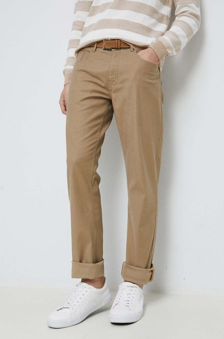 Medicine pantaloni barbati culoarea bej drept - Pled.ro