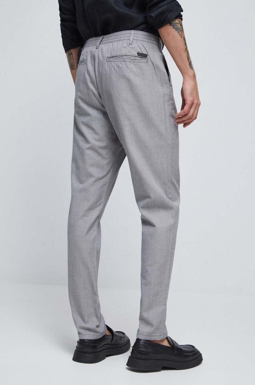 Medicine pantaloni barbati culoarea gri cu fason chinos - Pled.ro