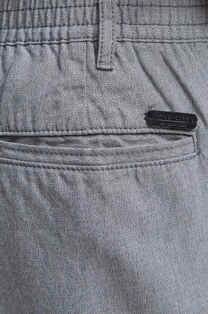 Medicine pantaloni barbati culoarea gri cu fason chinos - Pled.ro