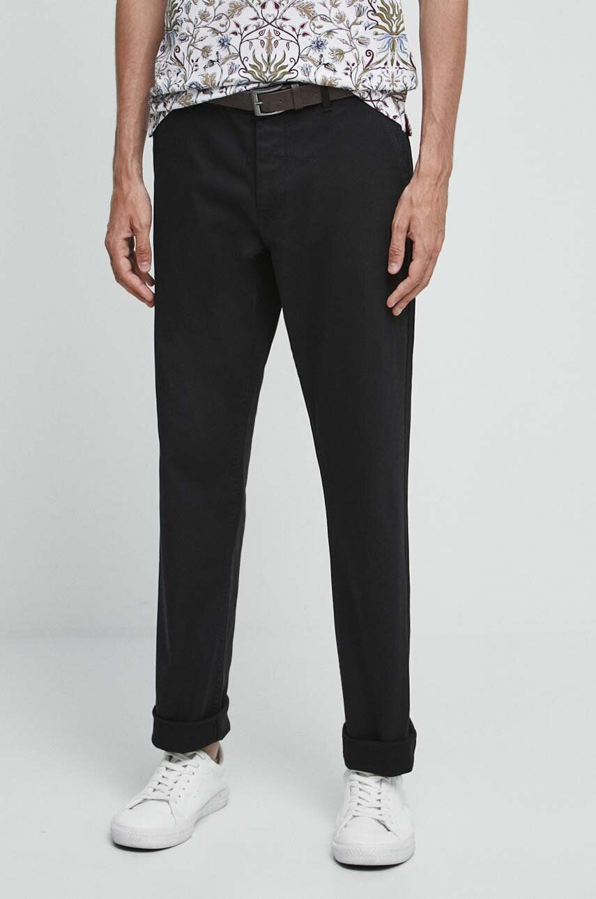 Medicine pantaloni barbati culoarea negru cu fason chinos - Pled.ro