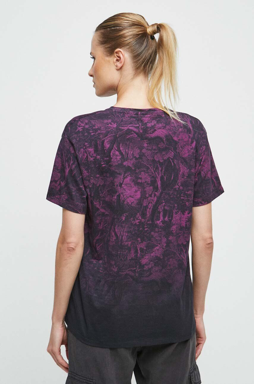 Medicine tricou din bumbac femei culoarea violet - Pled.ro