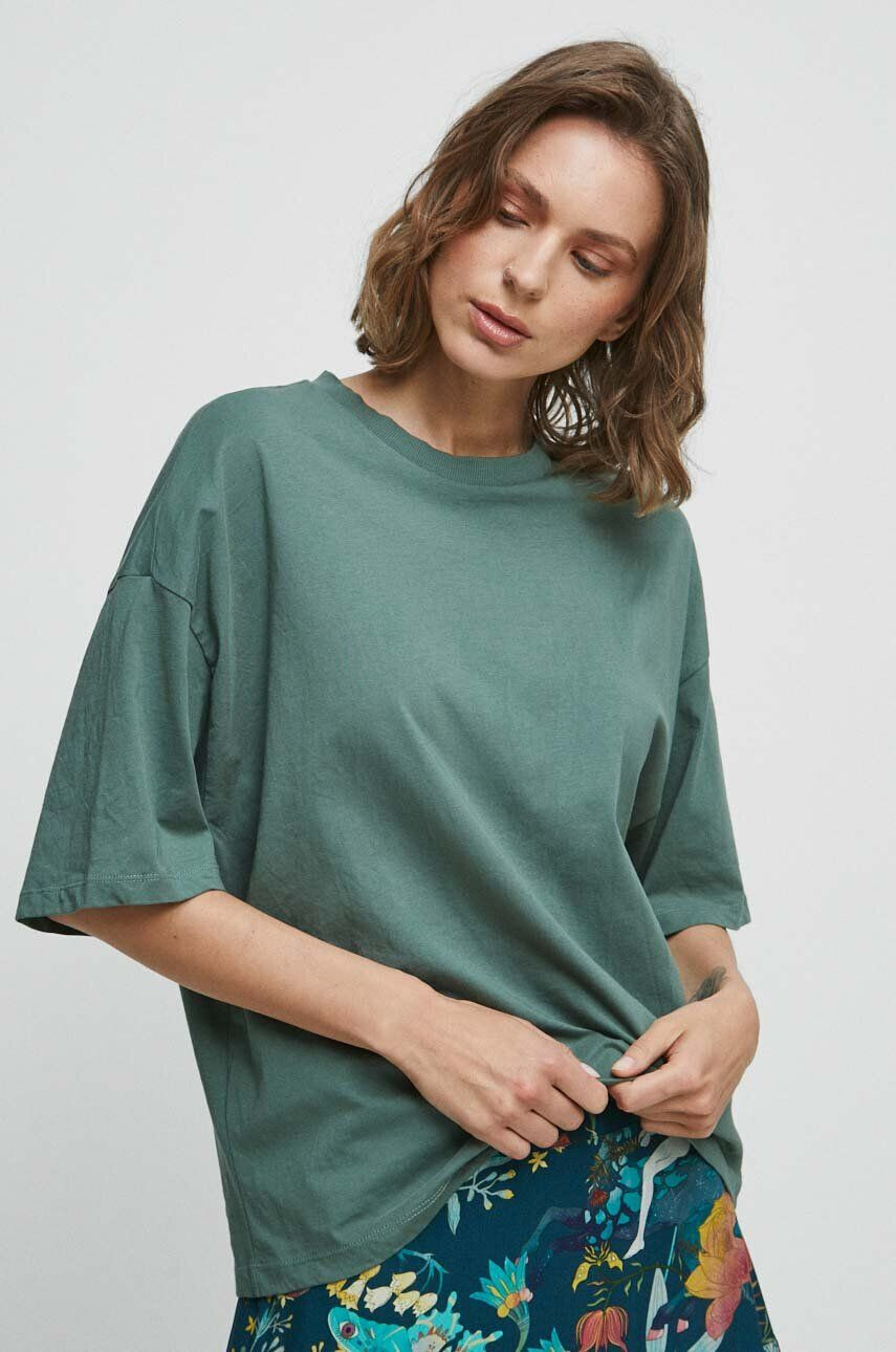 Medicine tricou din bumbac culoarea verde - Pled.ro