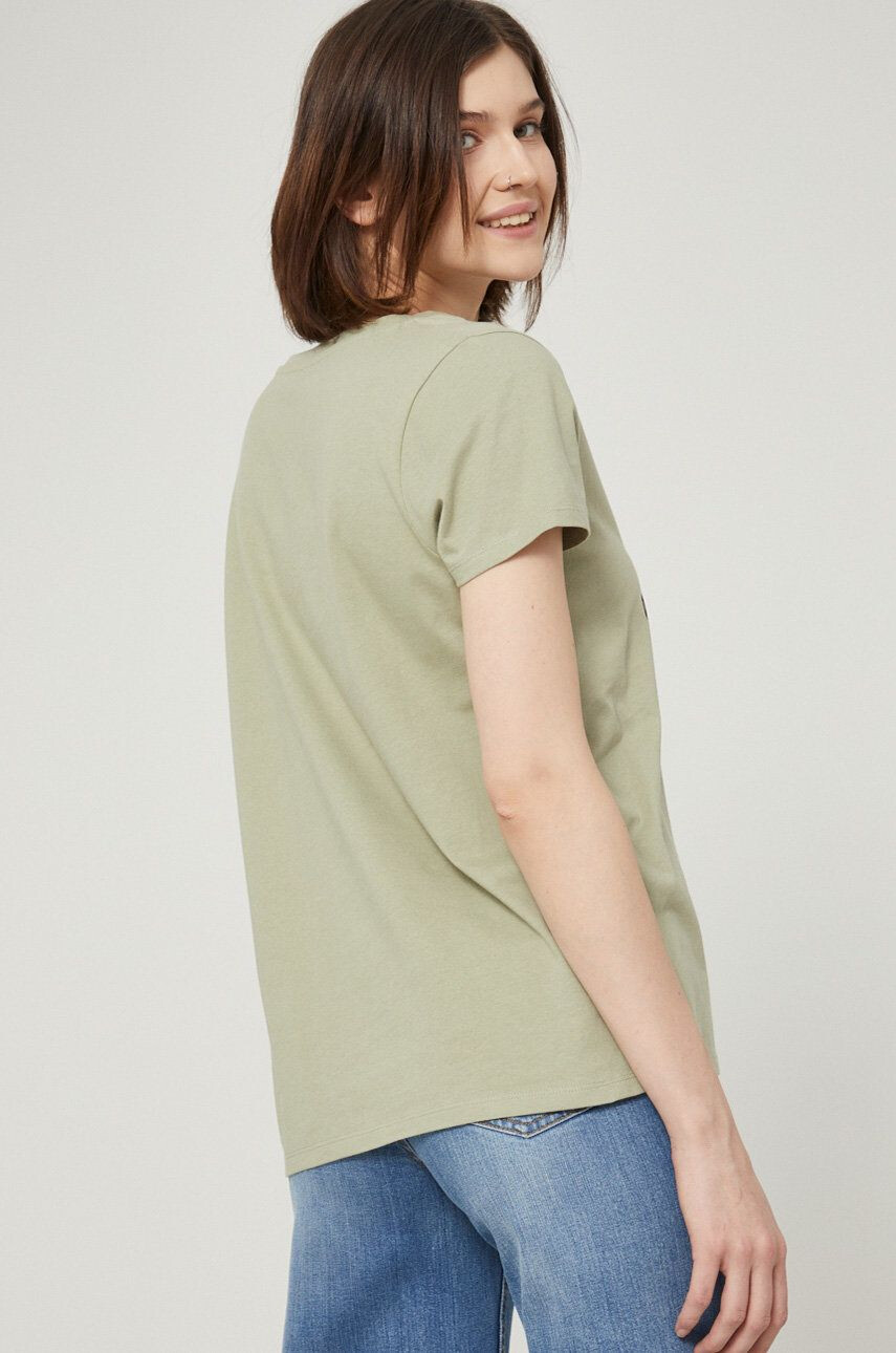 Medicine tricou din bumbac culoarea verde - Pled.ro