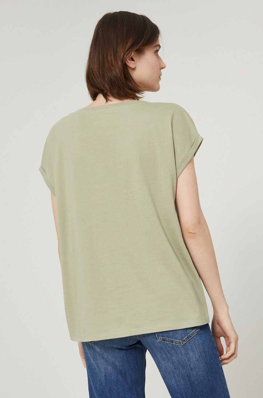 Medicine tricou din bumbac culoarea verde - Pled.ro