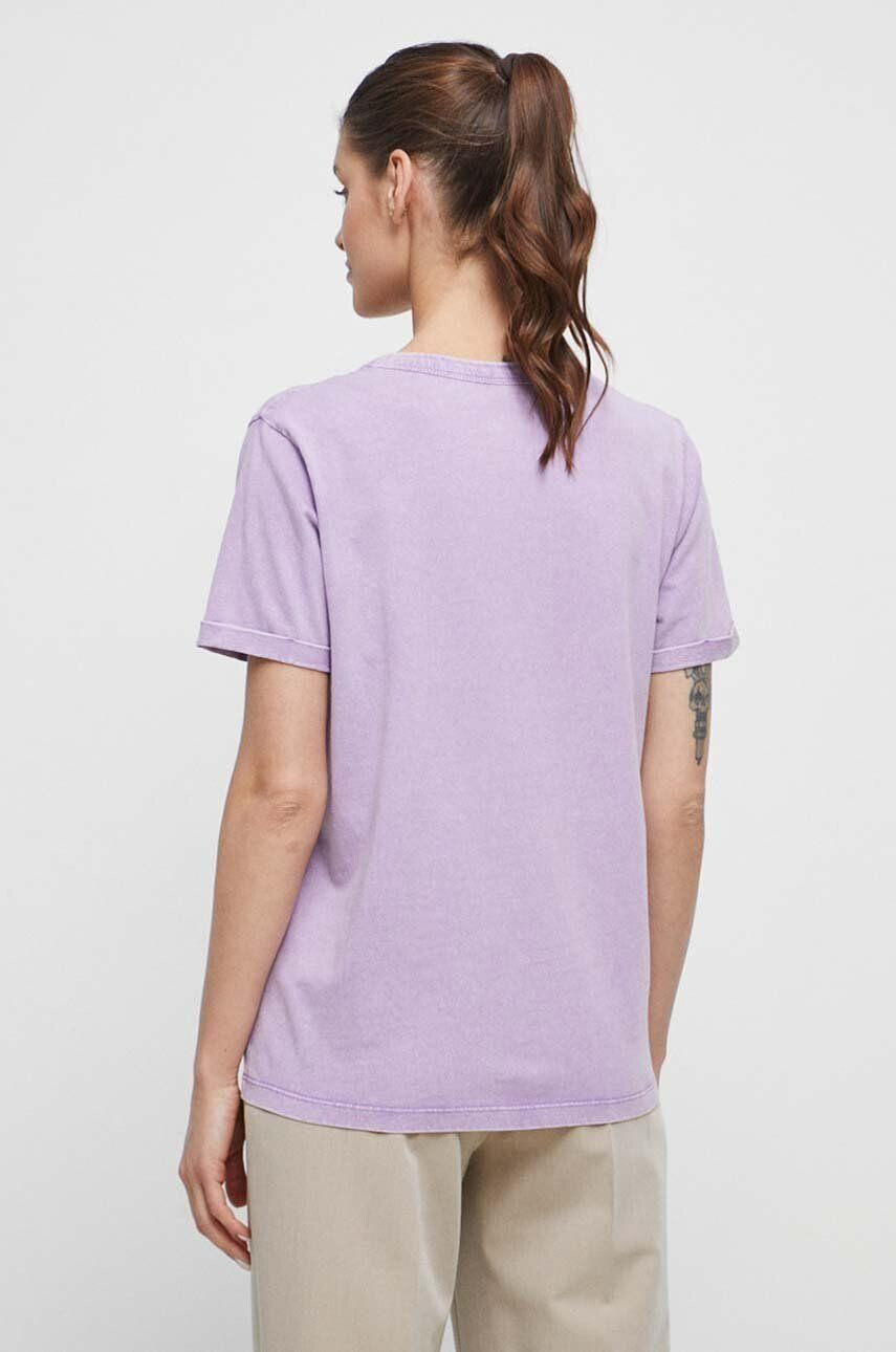 Medicine tricou din bumbac culoarea violet - Pled.ro