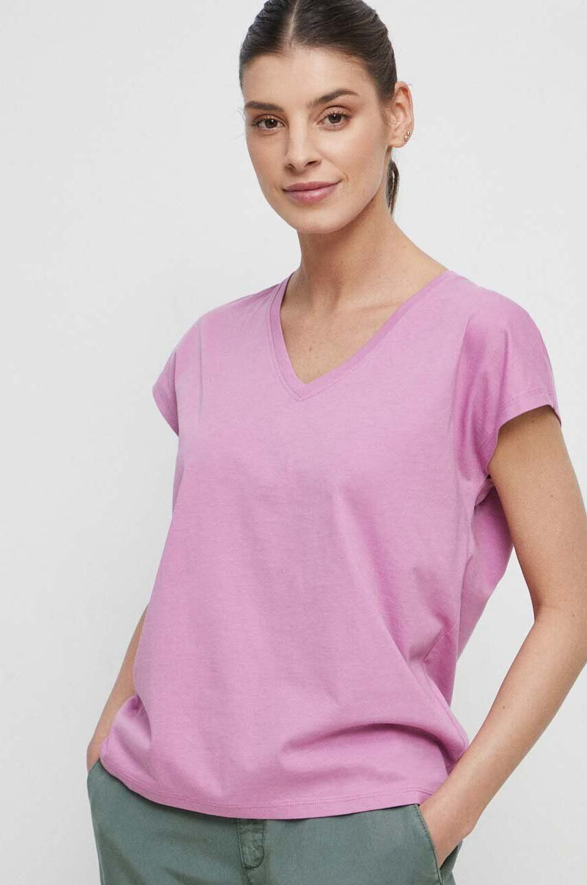 Medicine tricou din bumbac culoarea violet - Pled.ro