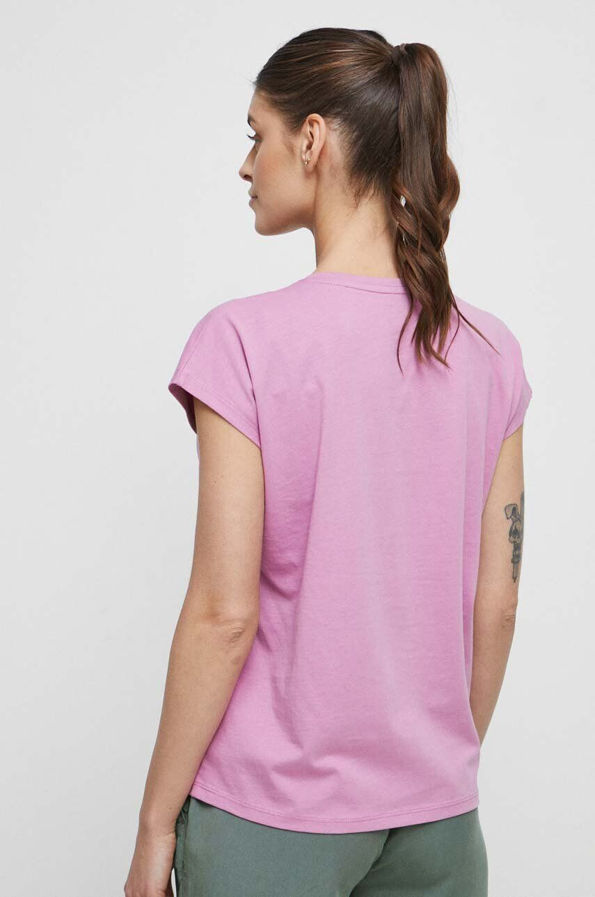 Medicine tricou din bumbac culoarea violet - Pled.ro