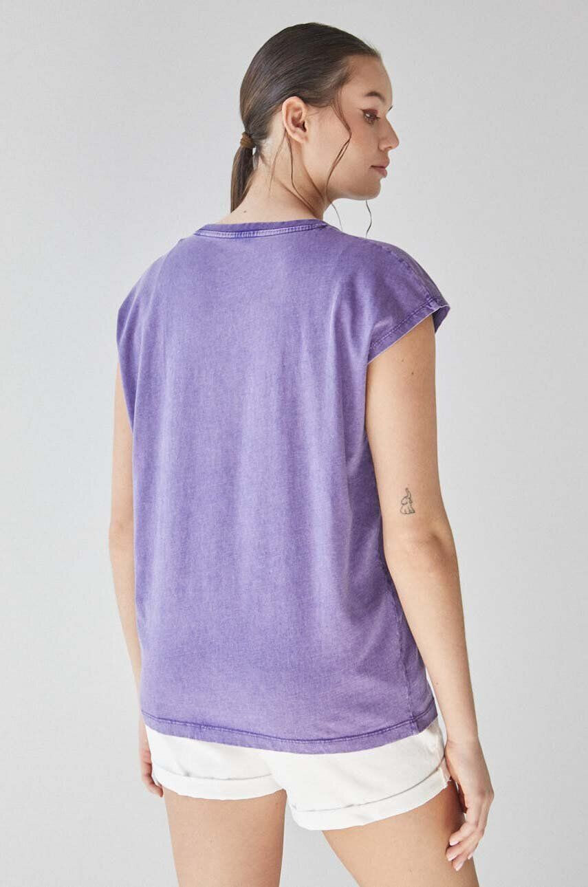 Medicine tricou din bumbac culoarea violet - Pled.ro