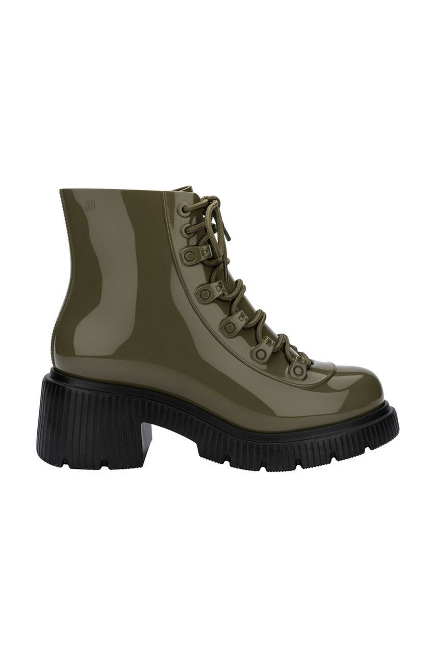 Melissa botine Cosmo Boot Ad femei culoarea verde cu toc drept - Pled.ro