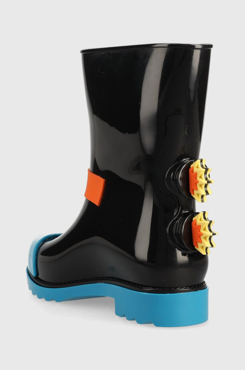 Melissa cizme copii Rain Boot + Fabula Inf culoarea negru - Pled.ro