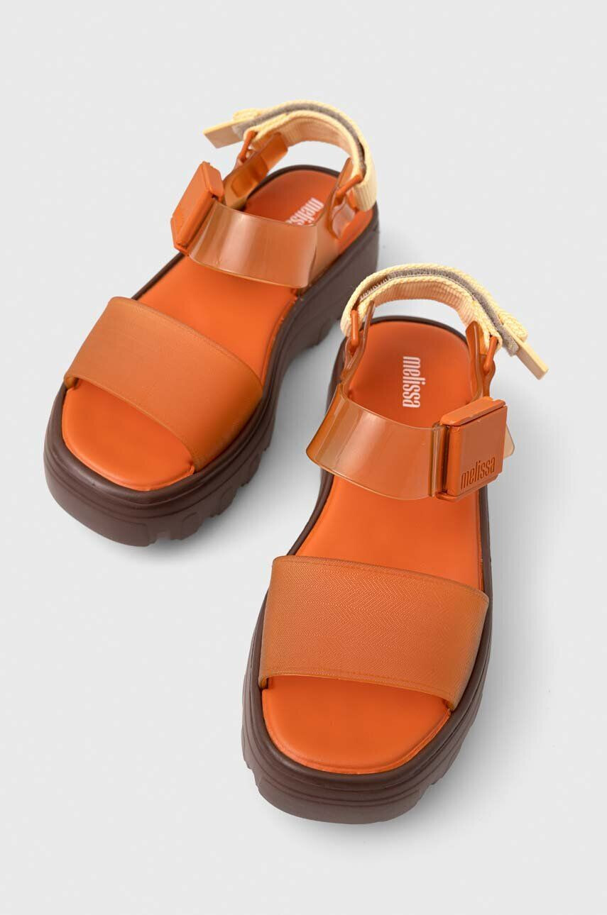 Melissa sandale KICK OFF SANDAL AD femei culoarea portocaliu cu platforma M.32823.AJ295 - Pled.ro