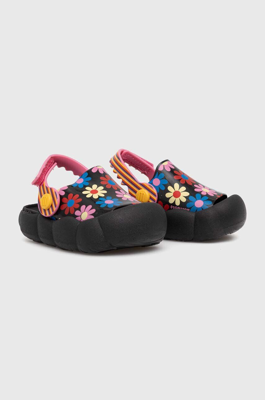 Melissa slapi copii CRIATURA + FABULA BB culoarea negru - Pled.ro