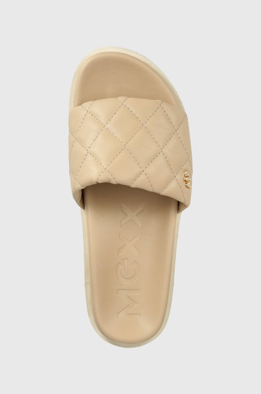 Mexx papuci Sandal Jaël femei culoarea bej cu platforma - Pled.ro