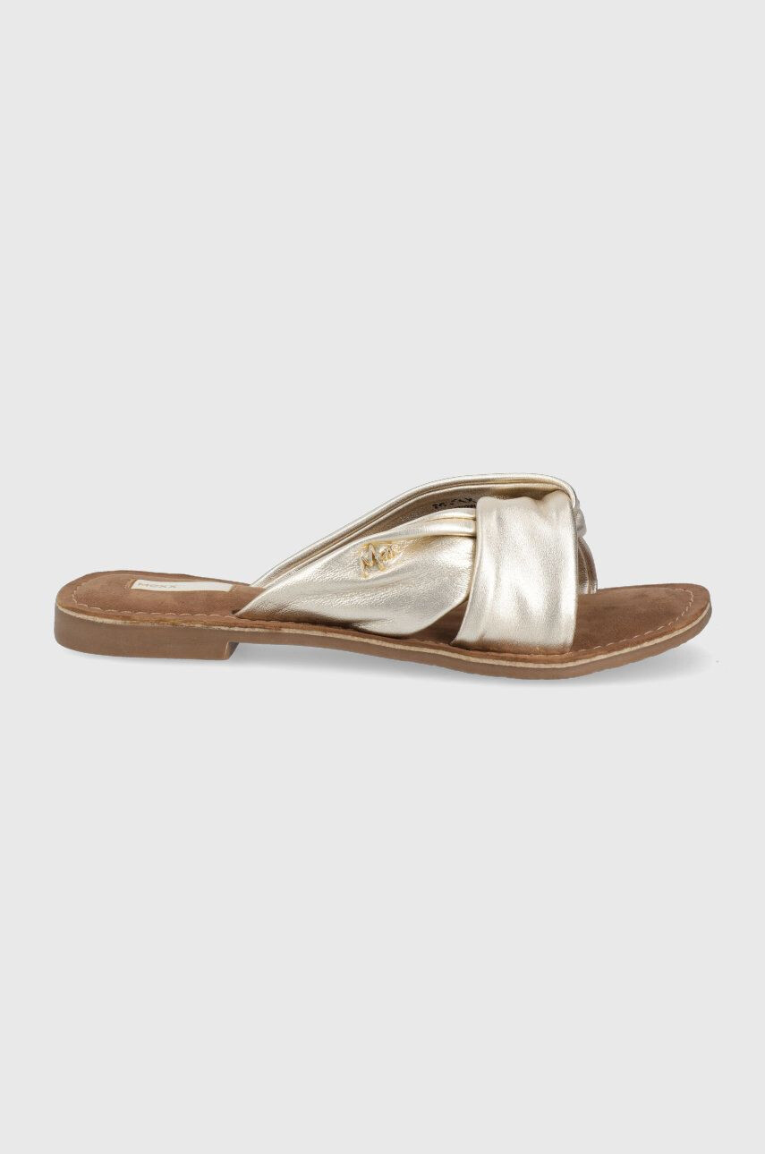 Mexx slapi de piele Sandal Janice femei culoarea auriu - Pled.ro