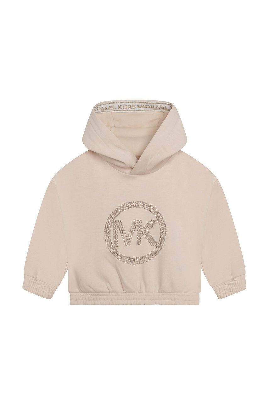 Michael Kors bluza copii culoarea bej cu imprimeu - Pled.ro