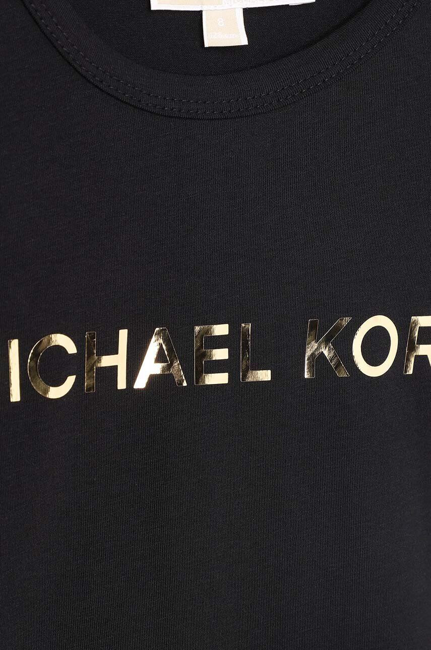 Michael Kors longsleeve copii culoarea negru cu imprimeu - Pled.ro