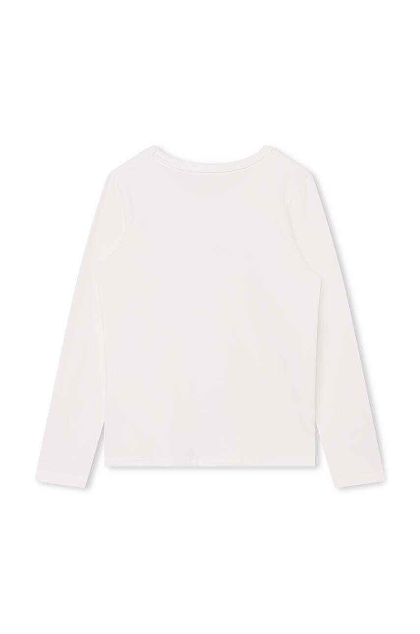 Michael Kors longsleeve copii culoarea alb cu imprimeu - Pled.ro