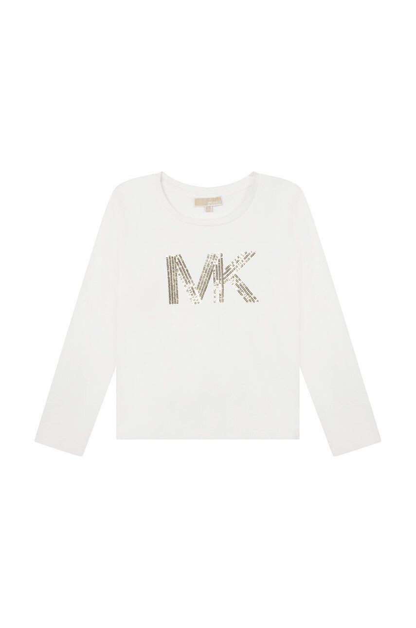 Michael Kors longsleeve din bumbac pentru copii culoarea alb - Pled.ro