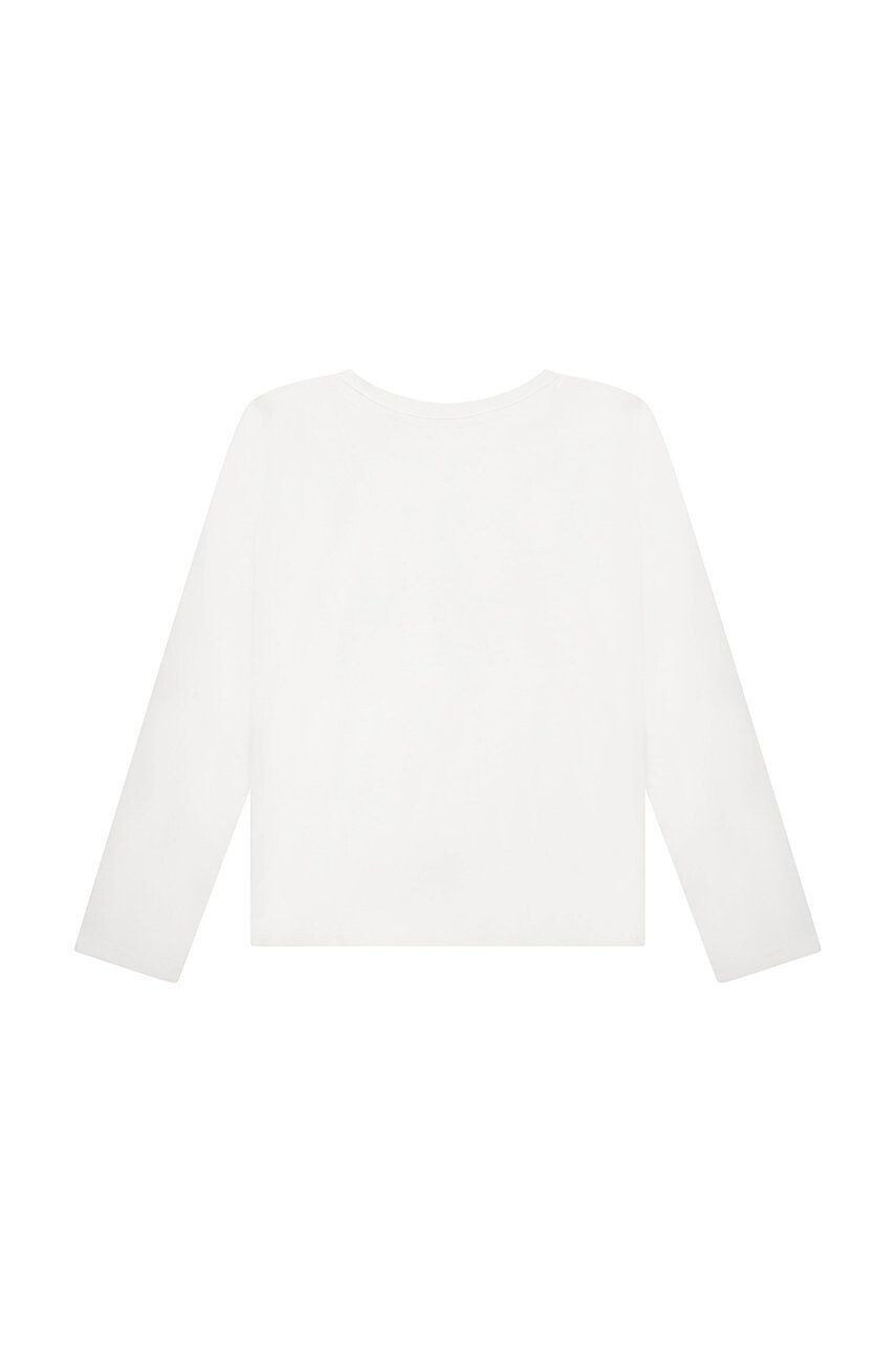 Michael Kors longsleeve din bumbac pentru copii culoarea alb - Pled.ro