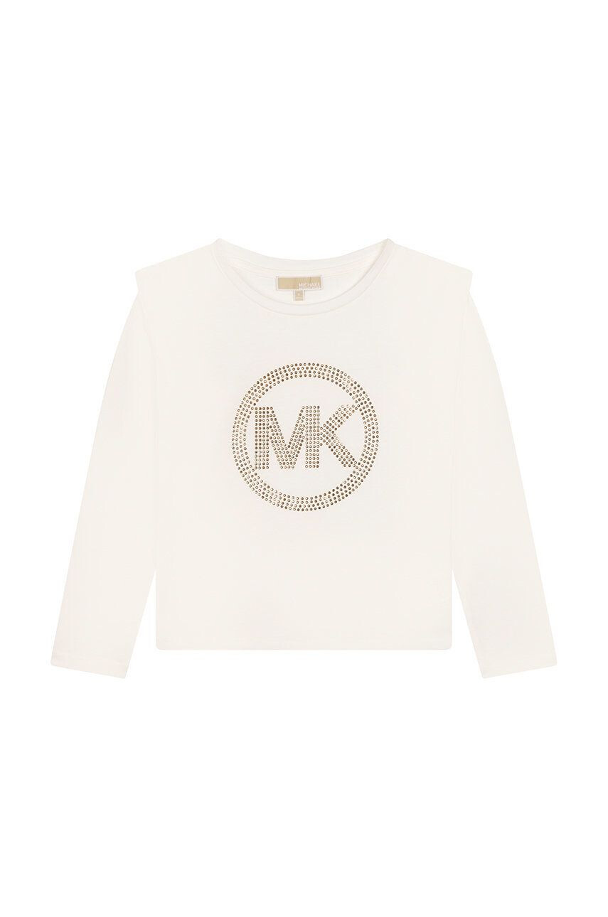 Michael Kors longsleeve din bumbac pentru copii culoarea alb - Pled.ro