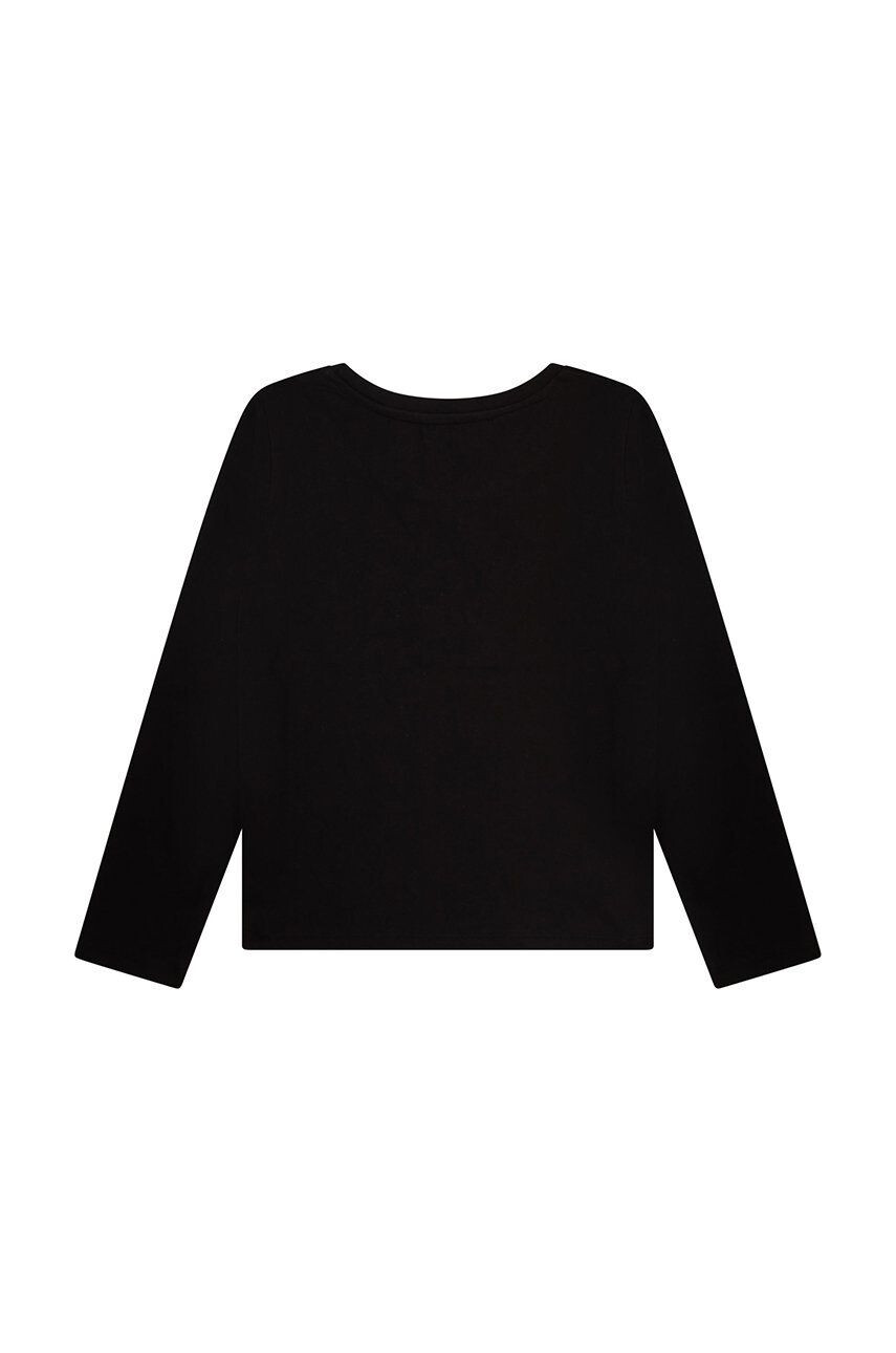 Michael Kors longsleeve din bumbac pentru copii culoarea negru - Pled.ro