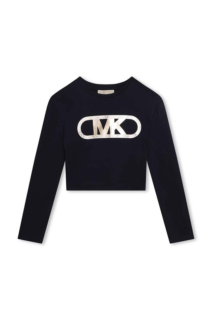 Michael Kors longsleeve din bumbac pentru copii culoarea albastru marin - Pled.ro