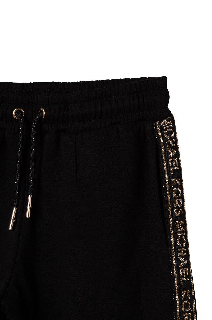 Michael Kors pantaloni de trening pentru copii culoarea negru cu imprimeu - Pled.ro