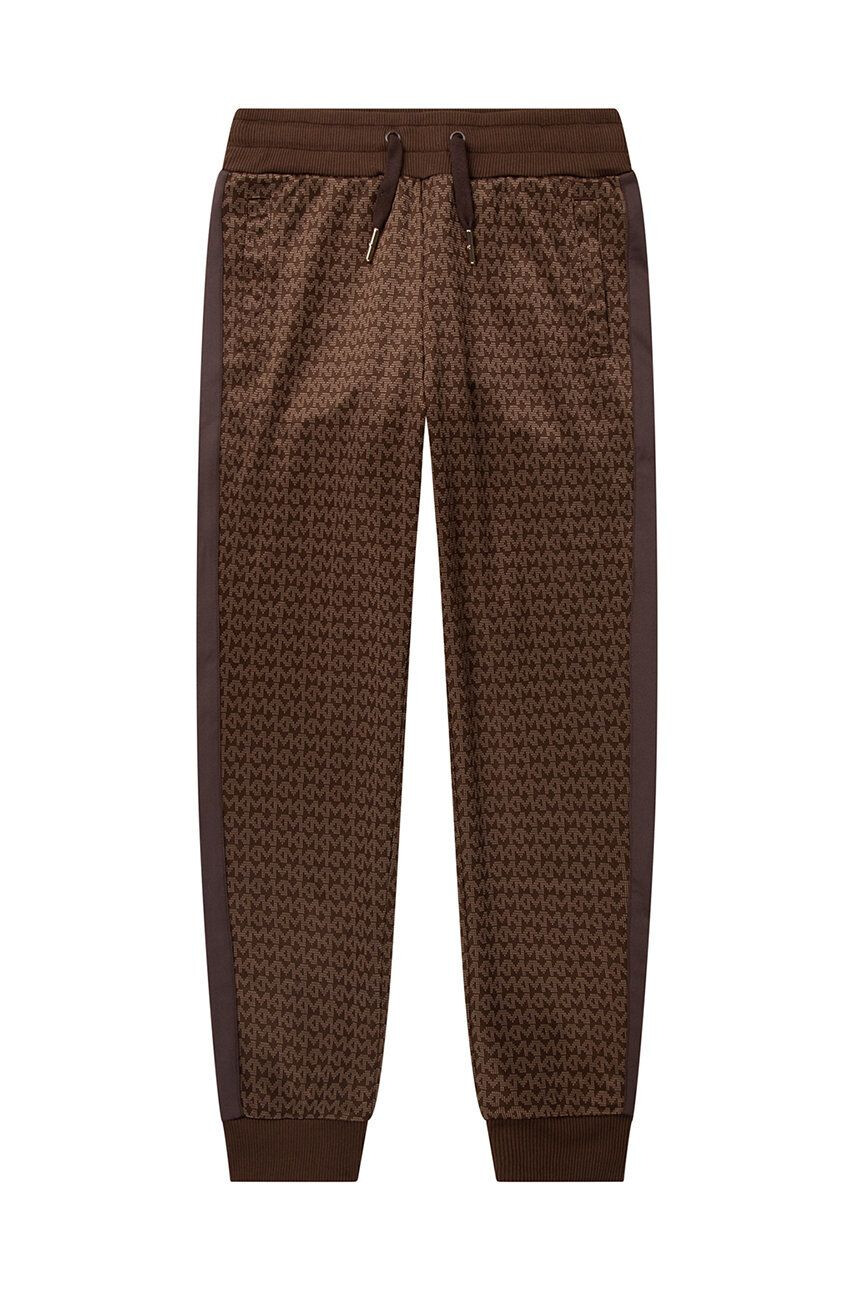 Michael Kors pantaloni de trening pentru copii culoarea maro modelator - Pled.ro