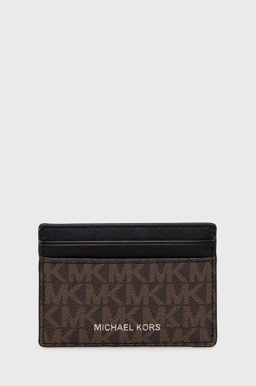 Michael Kors portofel si card holder barbati culoarea maro - Pled.ro