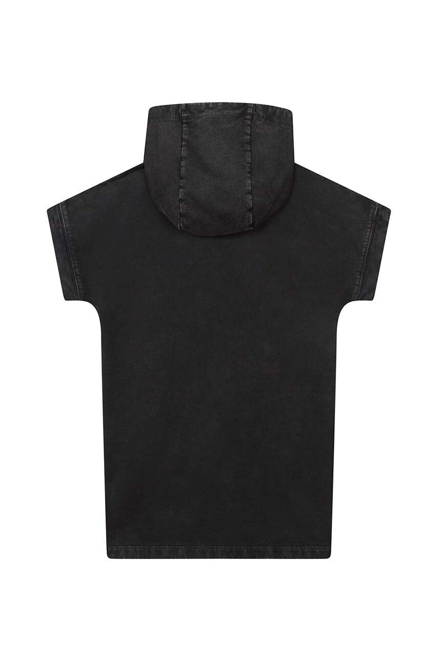 Michael Kors rochie din bumbac pentru copii culoarea negru mini drept - Pled.ro