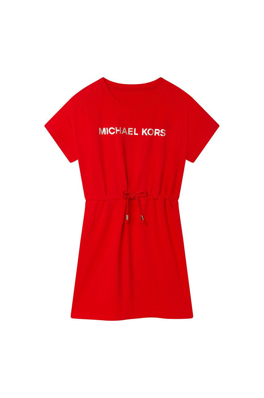 Michael Kors rochie din bumbac pentru copii culoarea rosu mini evazati - Pled.ro