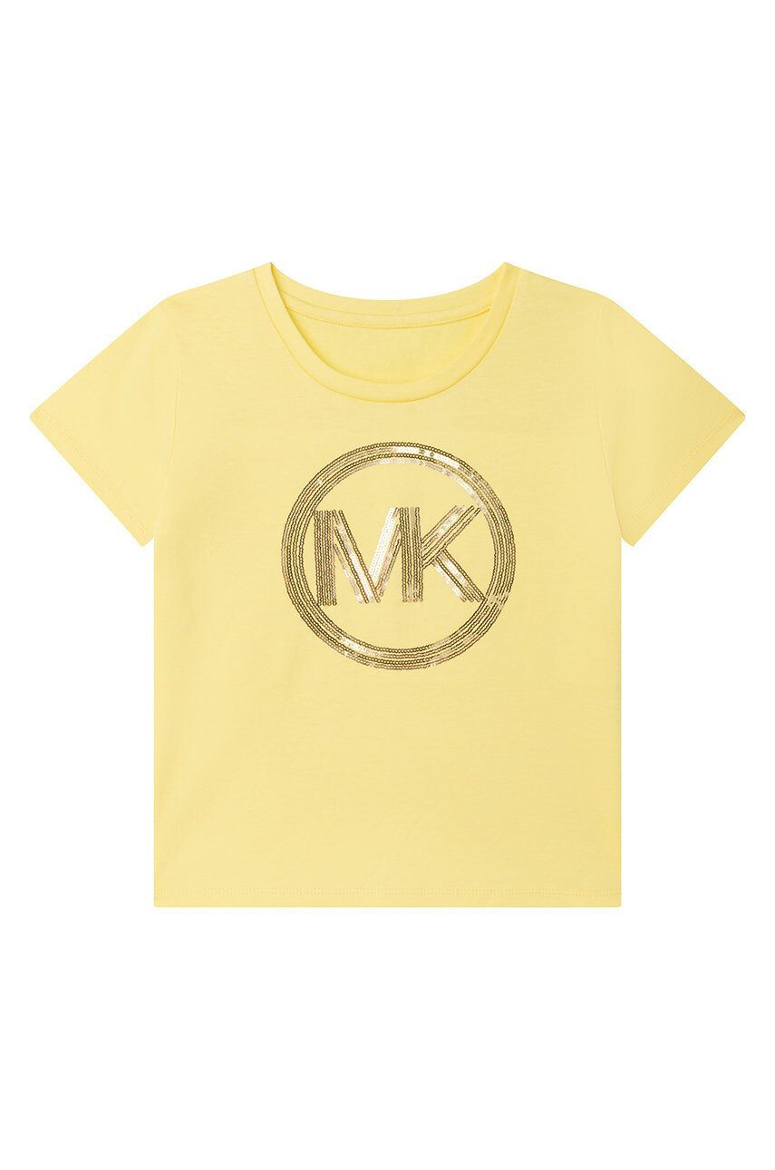 Michael Kors tricou de bumbac pentru copii culoarea galben - Pled.ro